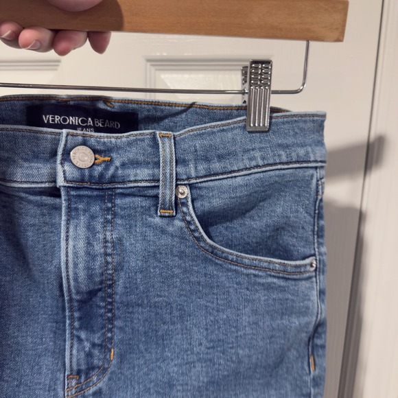 Veronica Beard Beverly Skinny Flare Jeans 30 High Rise Light Wash Designer Denim - Picture 5 of 8